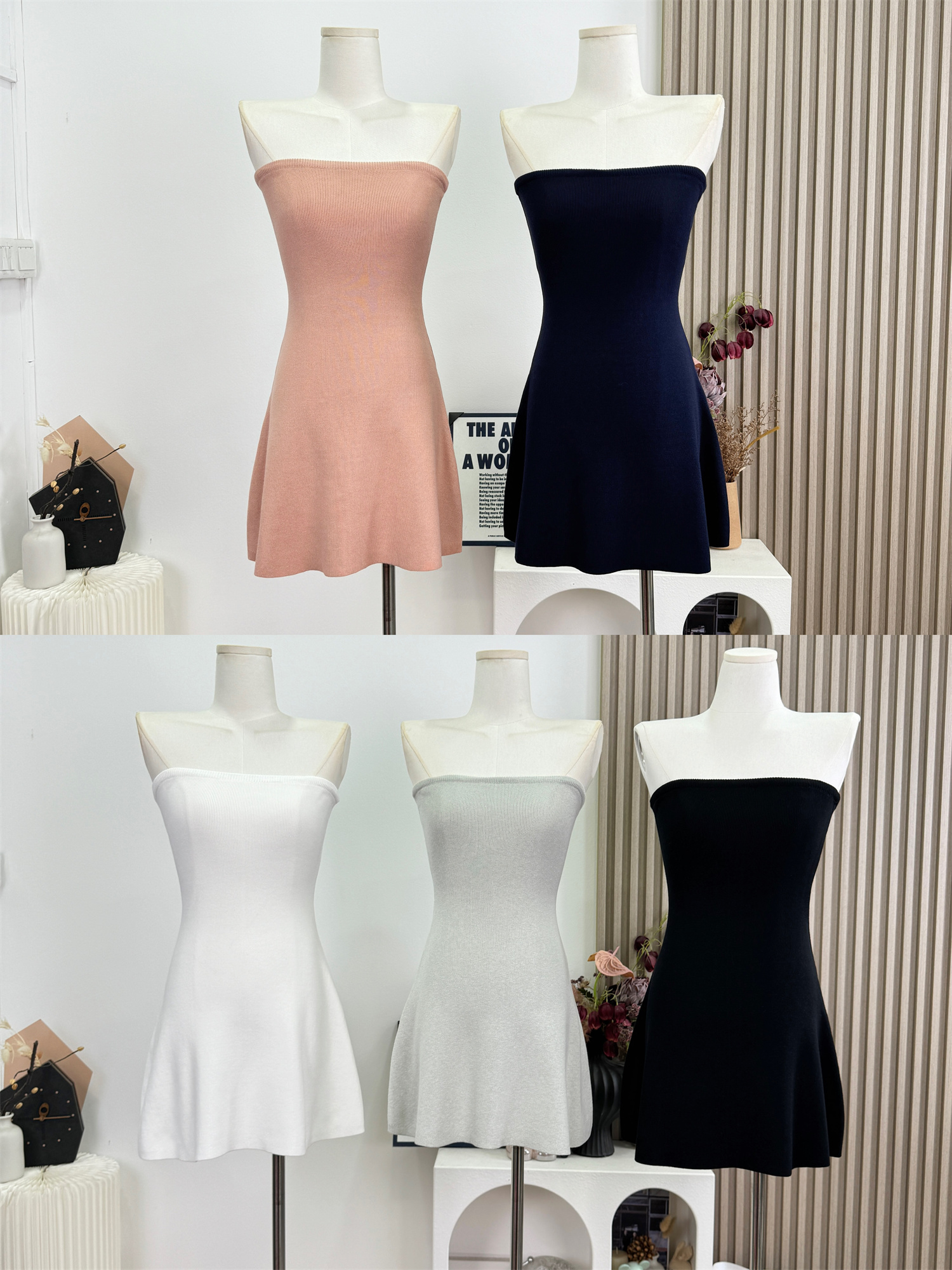 Summer Dopamine Multicolor Sleeveless Slimming Tube Top for Women